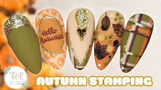 🍂AUTUMN STAMPING🍂| MOYOU LONDON STAMPING PLATES | FALL DESIGN #nailstagram #nails #aesthetic #fall
