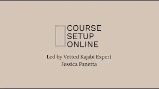 Welcome to Course Setup Online with Jessica Panetta
