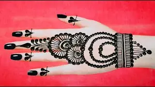 Special Navratri mehndi design | girl hand cute javellry mehndi design| mehndi ka design