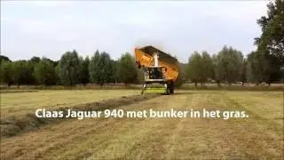 Claas jaguar 940 met bunker- Claas Holland- Mulder-Eykelkamp grasoogt 2016