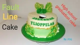 Buttercream fault line cake decoration tutorial | high school graduation cake | in tamil