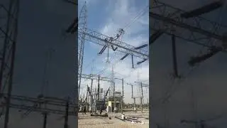 TOWER TRANSMISSION LINE INSULATOR replacement in 400kv switchyard