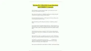 Driving TS UPDATED Exam Questions  and CORRECT Answers95