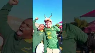 Siv Ngesi went full gees patrol to make sure every Bok supporter had their badge of honour.