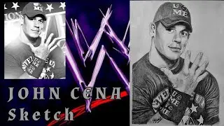 John Cena realistic sketch  |  how to draw John cena step by step