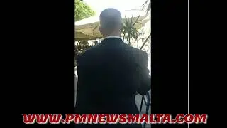 Alfred Zammit, Mayor runs away from journalists during protest in support of Valletta Residents