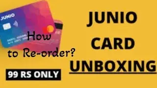 HOW TO RE-ORDER THE JUNIO CARD II UNDER 99 RS II JUNIO PREPAID CARD II Junio Card REORDER Tutorial I