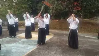 bokken practice   OMAR CAMAR LEGACY AIKIDO-QUIAPO  60th anniversary in  san jose batangas city