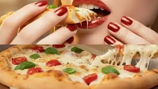 ASMR Cooking & Eating | Fresh Garden to Table Pizza & Cheesecake