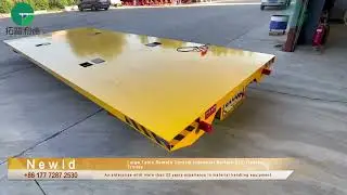 Large Table Remote Control Industrial Battery Rail Transfer Trolley#machine #manufacturing #tech