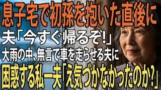 息子夫婦宅で初孫を抱いた瞬間「今すぐ帰るぞ！」と激昂した夫…土砂降りの雨の中、無言で走る車中   私の顔が凍りついた理由とは。【シニアライフ】【60代以上の方へ】