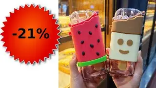 GANGAS ALIEXPRESS ✅ Botella Divertida con Forma de Helado, Donuts, Sandia, libre de BPA