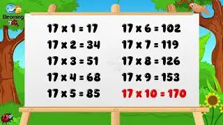 Table Of 17 | Learn Multiplication Table | Table For Kids | Kids Table | E-Learning Studio
