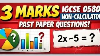 3 Marks Cambridge IGCSE Maths 0580 Non-Calculator | The mean from a table. 