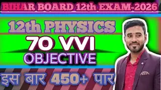Physics vvi previous year objective question 12th|most important physics vvi question 12th