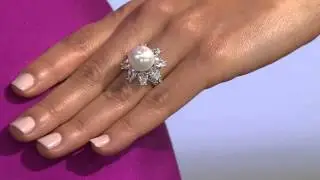 The Elizabeth Taylor South Sea-Style Simulated Pearl Ring with Lisa Robertson