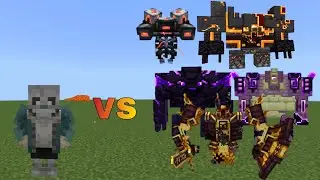 Leo Sans vs L Ender Cataclysm Bosses | Minecraft Mob Battle