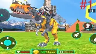 berubah - dino robot tranform car games Android gameplay bagian 1