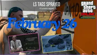 LS TAGS, SHIPWRECK & GUN VAN Locations - FEBRUARY 26| GTA ONLINE