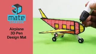 Airplane made with 3Dmate STARTER - 3D Pen Mat