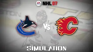 NHL 07 (2006) - Vancouver Canucks vs Calgary Flames [Gameplay Simulation]