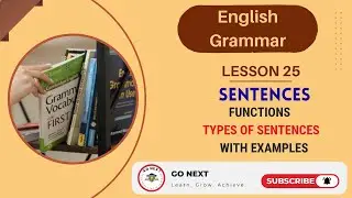 Sentence : Functions & The 4 Types of Sentences || Grammar lessons