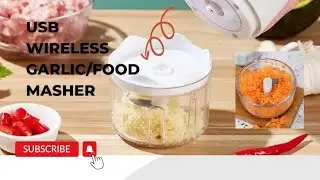 Wireless Mini Electric Garlic Food chopper #Portable USB Wireless Food Masher