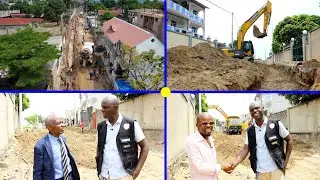 💯% TRAVAUX NZOLANA N°20 / AV. BUMBA : DERNIÈRE PHASE DES TRAVAUX DE LA CHAUSSÉE POUR ARRIVER À L'UPN