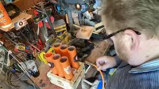 Putting the Musket Shot Fireworks Cake and Mortar Rack together.