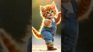 cutest cat dance steps#ai made# #funny #cute #dance #ytshorts
