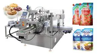 High Speed Sauce Rotary Spout Pouch Doypack Filling Sealing Machine