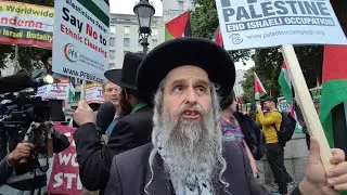 Passionate Speech by Hasidic Jew Speaking Out at Palestinian Protest Against Gaza Genocide