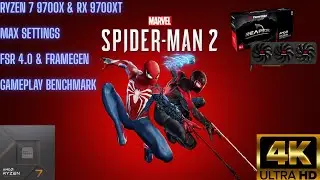 Spider Man 2 PC - RX 9070 XT & Ryzen 9 9700X - 4k Max Settings Gameplay