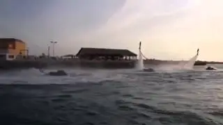 The first time in Kuwait live fly board show