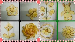 8 Potato Carving Ideas | Potato Plate Decoration | Food Carving and Garnish | How To Carve A  Potato