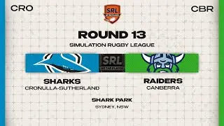 Cronulla Sharks v Canberra Raiders | Season 1, Round 13 | SRL 2.0
