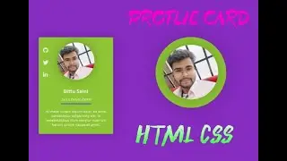 Responsive profile card Website Using HTML CSS And JavaScript