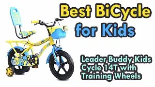 Leader Buddy Kids Cycle 14T with Training Wheels for Boys & Girls -Neon Yellow_Pantone Blue Unboxing
