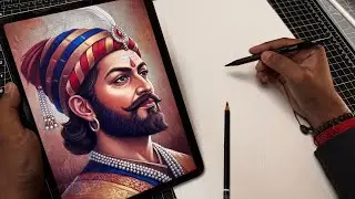 How to draw Chhatrapati Shivaji Maharaj,  Outline Tutorial 🚩