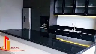 NANO BLACK CRYSTALLIZED GLASS FOR KITCHEN COUNTERTOPS