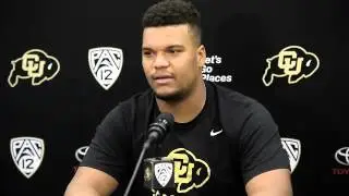 CU Defensive Lineman Jordan Carrell At Press Conference 11 24
