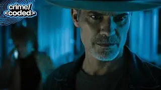 justified: city primeval (2023) - raylan pulls the trigger, then sees the tape