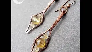 Oxidizing Copper Wire Wrapped Earrings