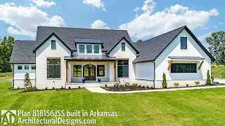New Modern Farmhouse Walkthrough Tour!! House Plan 818156JSS Built - Architectural Designs