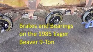 Тормоза и подшипники на трехосном грузовике Eager Beaver 85.