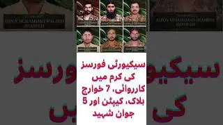 Security forces' operation in Kurram, 7 Khawarij killed, captain and 5 soldiers martyred