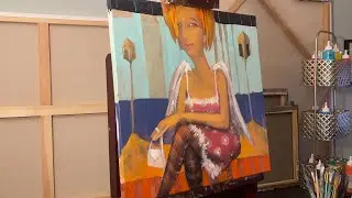 Fallen Angel | Acrylic Painting Process (No Talking)