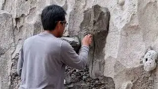 Cara membuat relief tebing air terjun #part1
