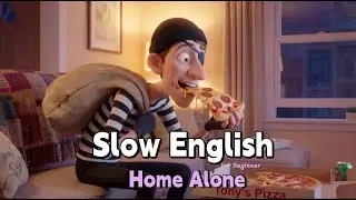 Home Alone Kids vs  Thief  Slow English Listening Practice A2 Level