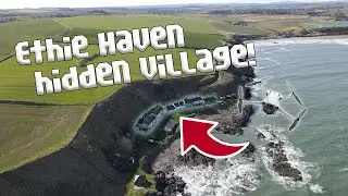 The hidden settlement of Ethie Haven on the north sea coast of Angus.
